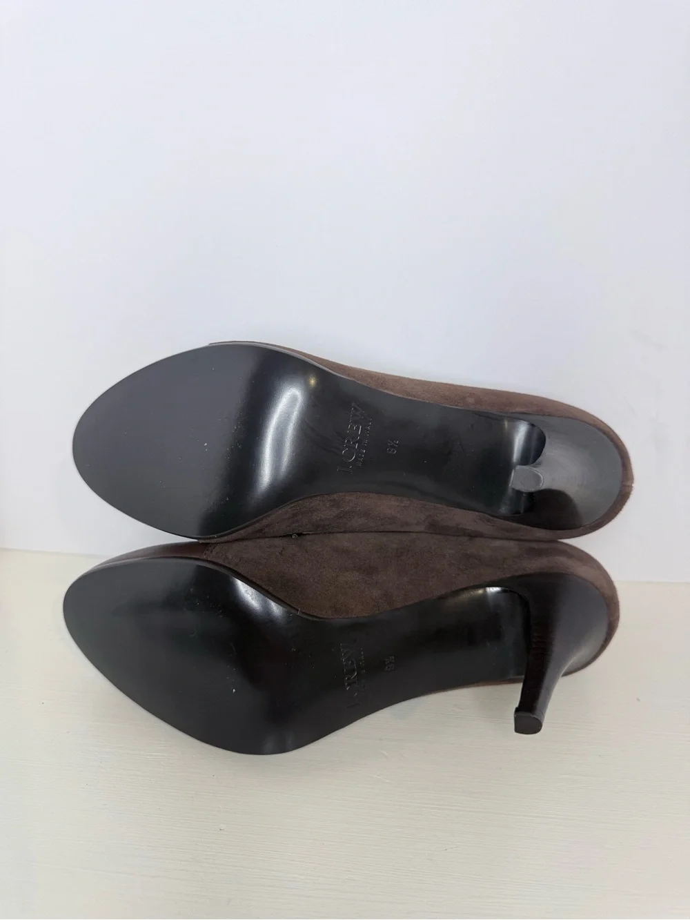 J. Crew Brown Leather & Suede Lace-Up High Heel Booties 8.5
